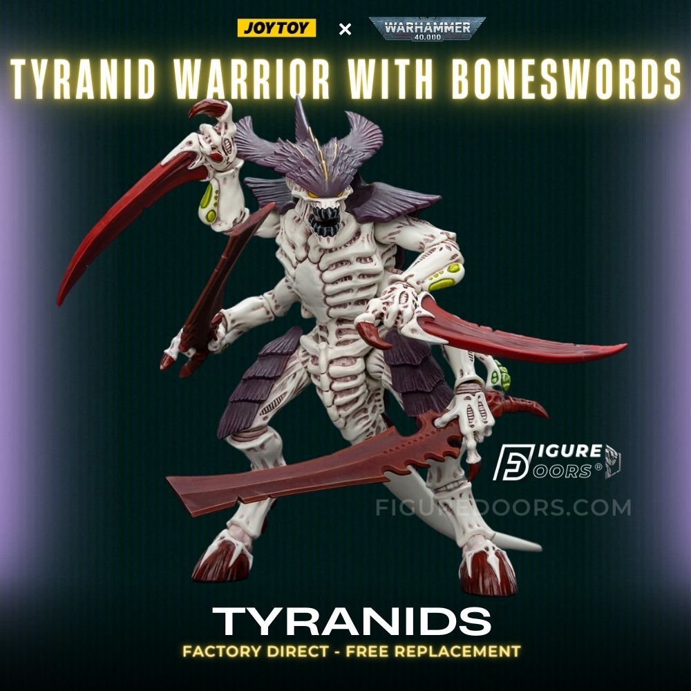 JOYTOY W40K Tyranids Hive Fleet Leviathan Tyranid Warrior with Boneswords