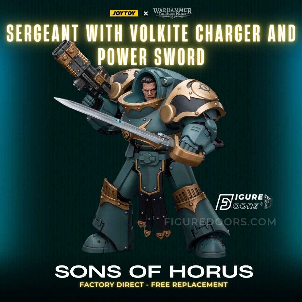 Figure JoyToy Warhammer 40K Sons Of Horus Tartaros Terminator Squad Sergeant With Volkite Charger And Power Sword