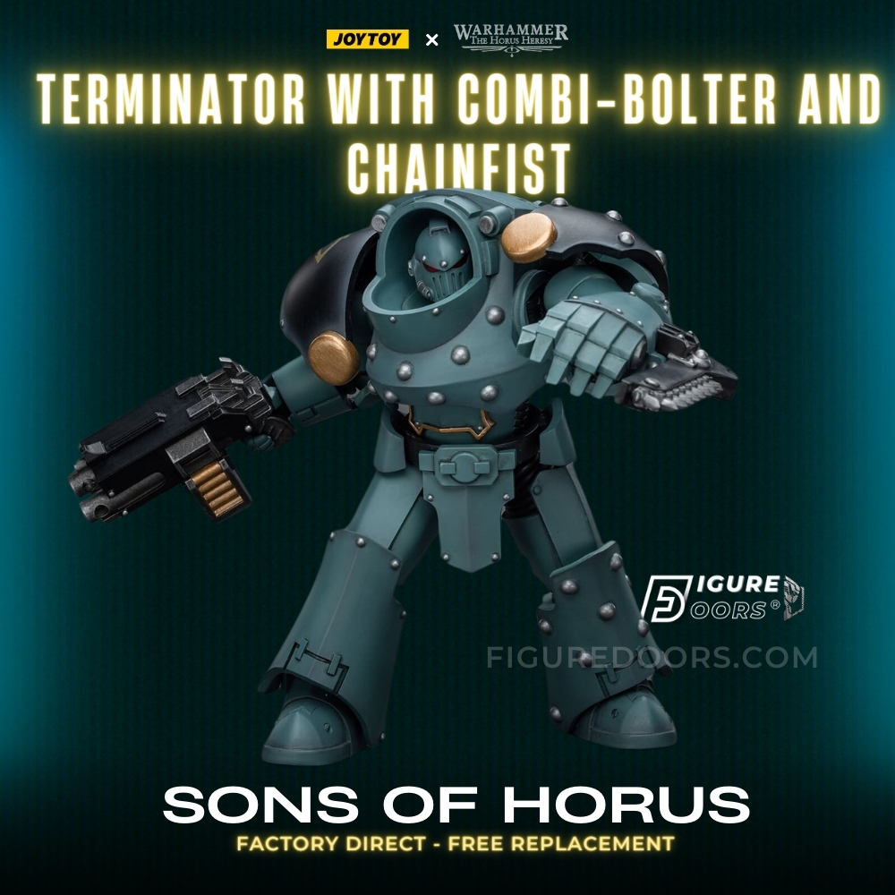 Figure JoyToy Warhammer 40K Sons Of Horus Tartaros Terminator Squad Terminator With Combi Bolter And Chainfist
