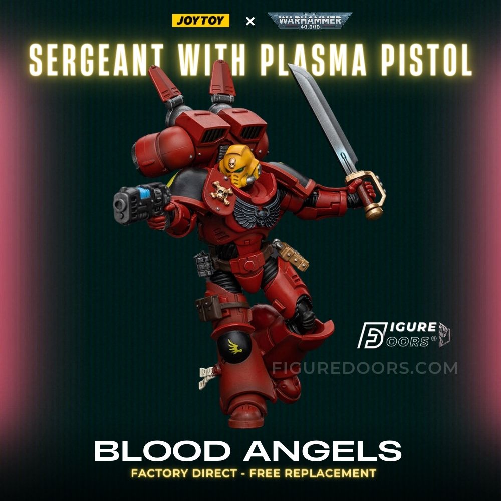JoyToy Warhammer 40K Blood Angels Jump Pack Intercessors Sergeant With Plasma Pistol