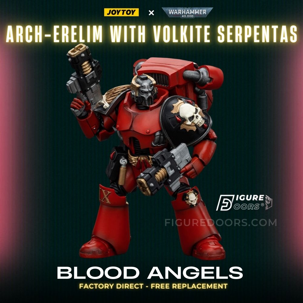 JoyToy Warhammer 40K Blood Angels Angels Tears Squad Arch Erelim with Volkite Serpentas